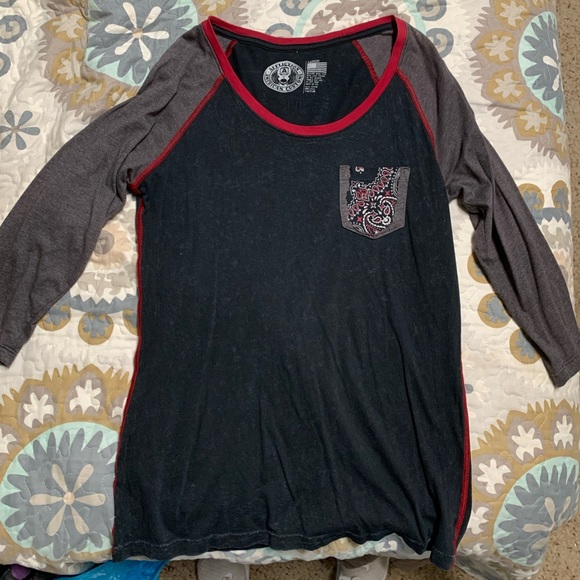 Women’s Affliction 3 quarter sleeve tee - Picture 1 of 3